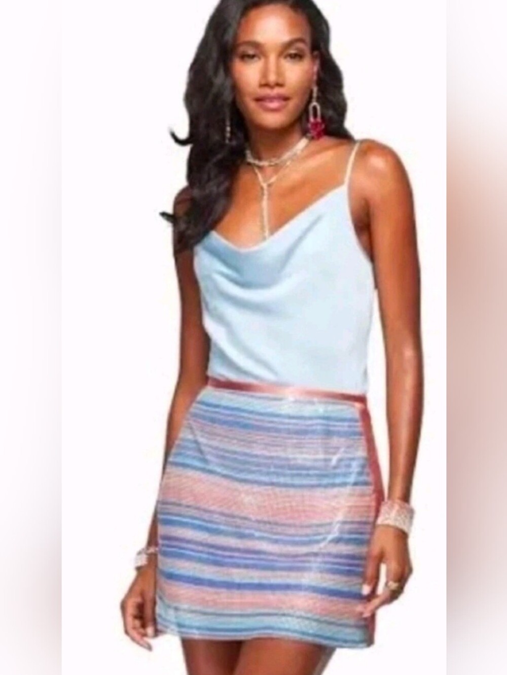 Ramy Brook Exclusive Kate Multi Pink Skirt NWT $425